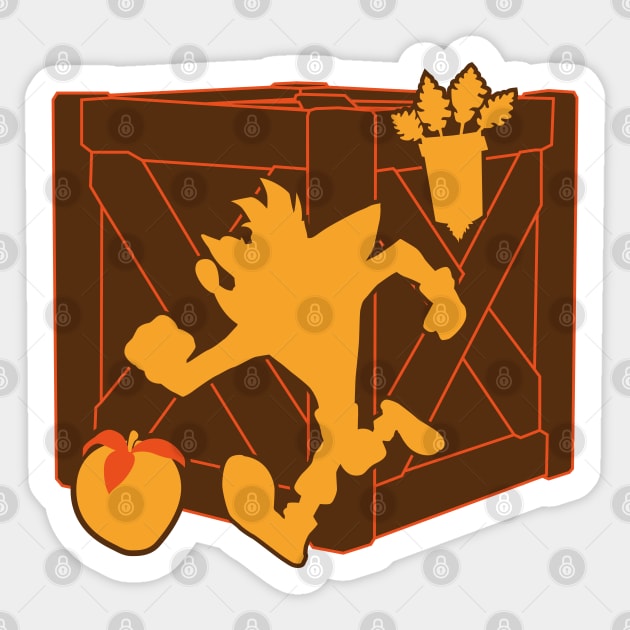 Wumpa Hoarder Sticker by chriskirknielsen